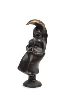 "Luna" Limited Edition Bronze Brutalist Figural Sculpture