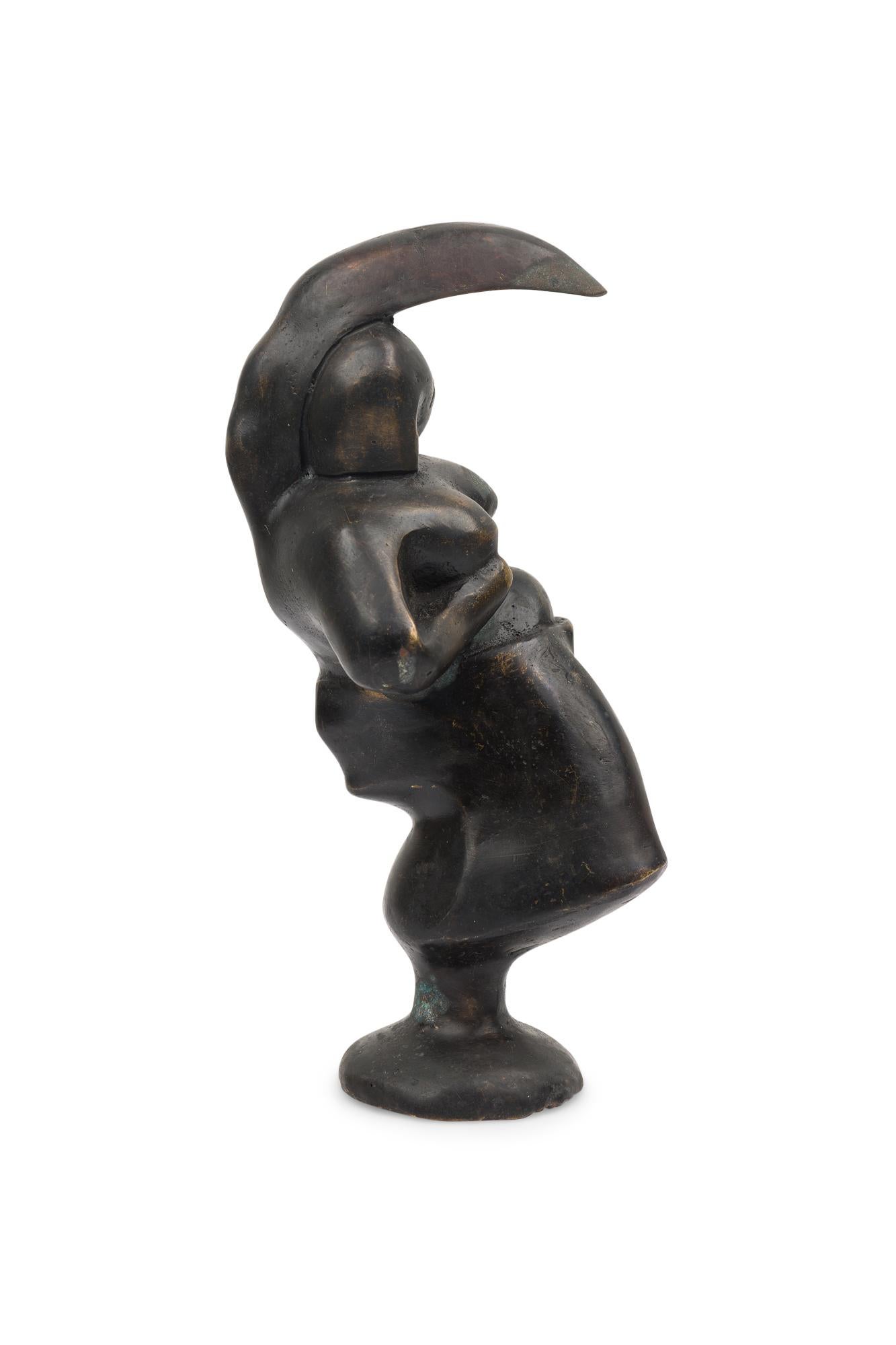 „Luna“ Brutalistische figurale Bronzeskulptur in limitierter Auflage von Newel Modern im Zustand „Gut“ im Angebot in New York, NY