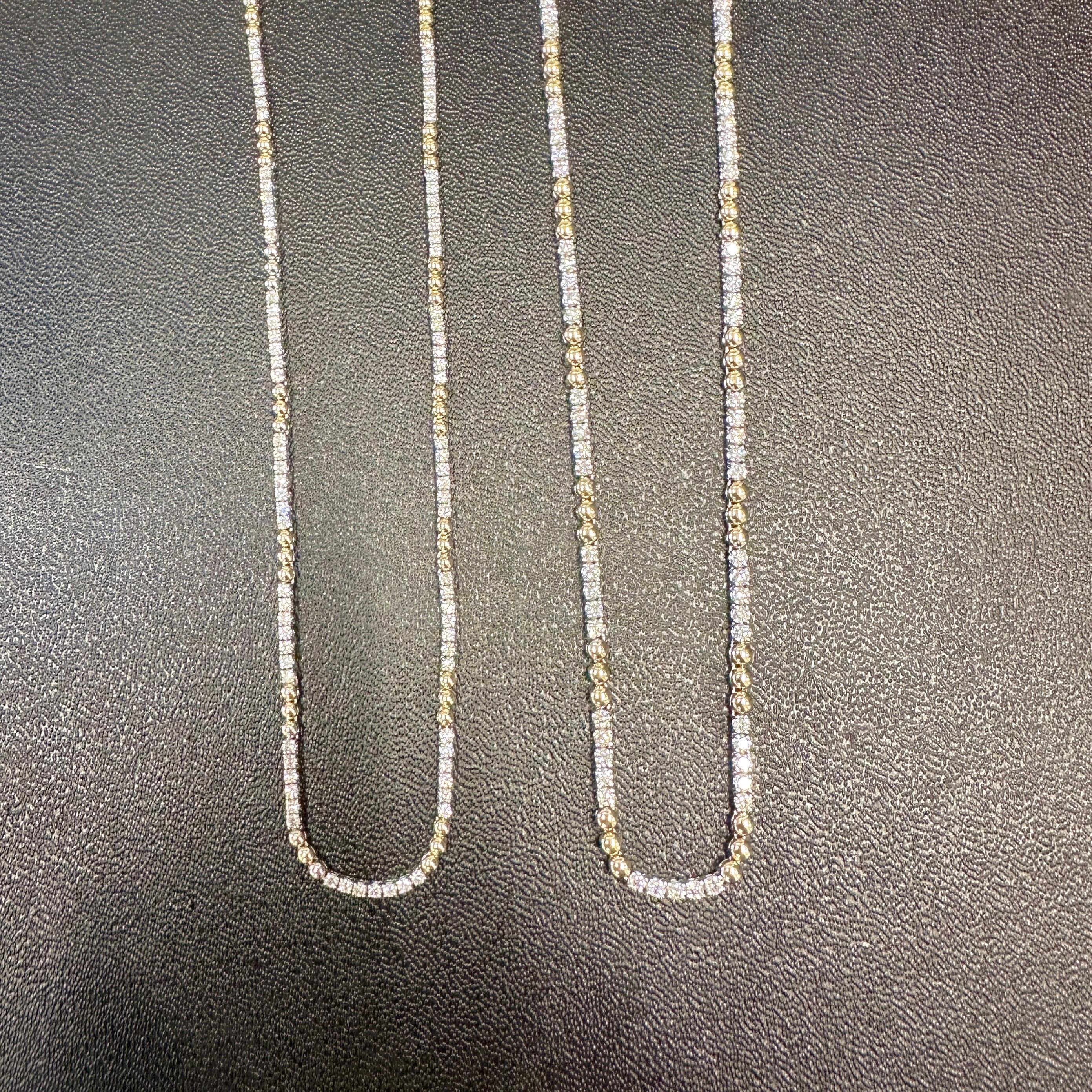 “Luna Links” Two-Tone Diamond Bracelet in 14K Yellow & White Gold, 1.51 Carats For Sale 3