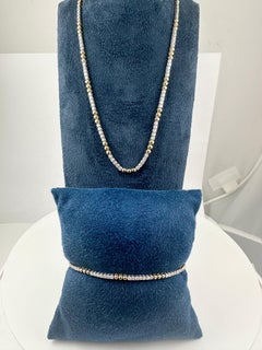 “Luna Links” Two-Tone Diamond Necklace in 14K Yellow & White Gold, 4.51 Carats