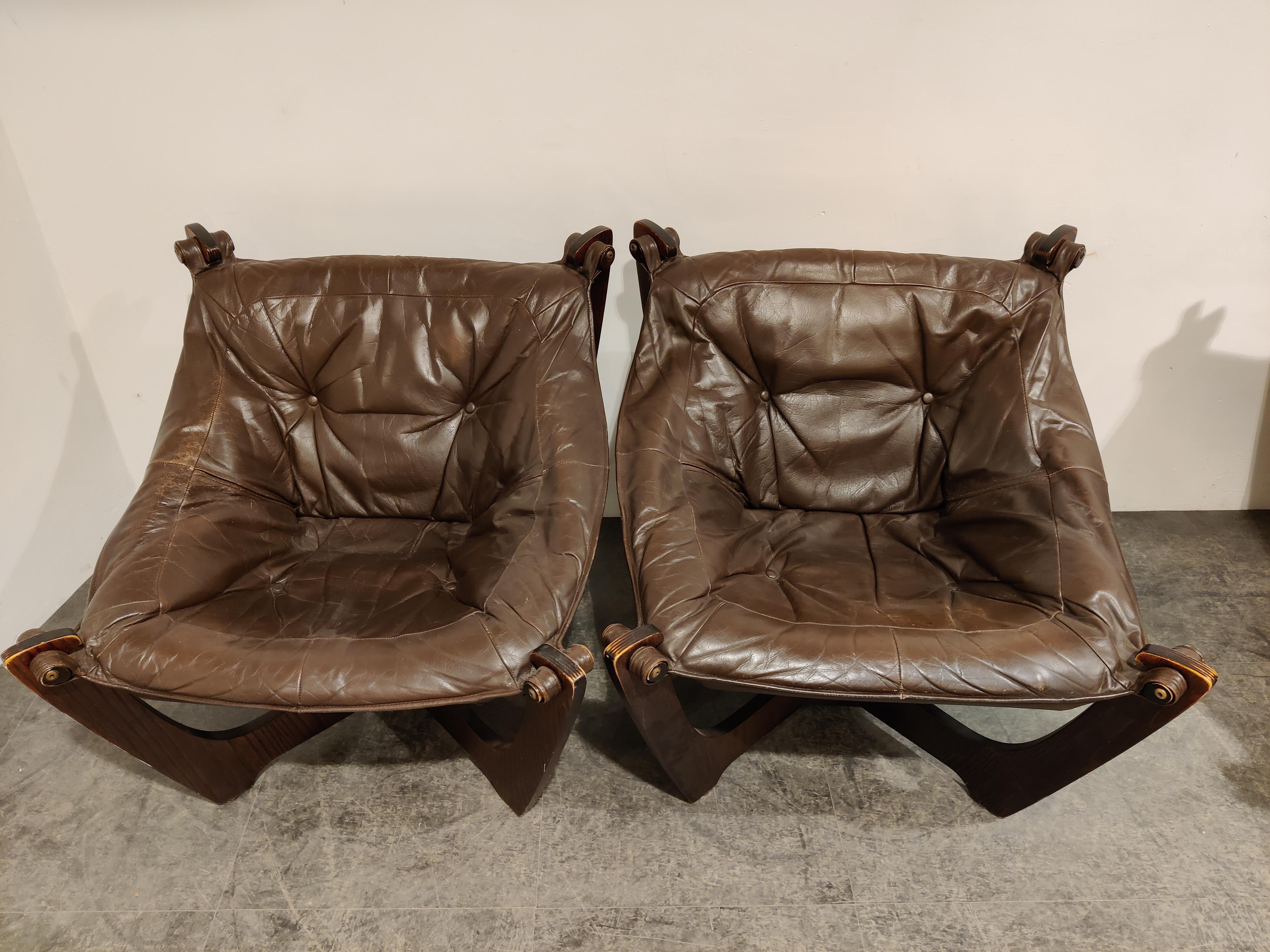Luna Lounge Stühle von Odd Knutsen:: 1970er Jahre 2