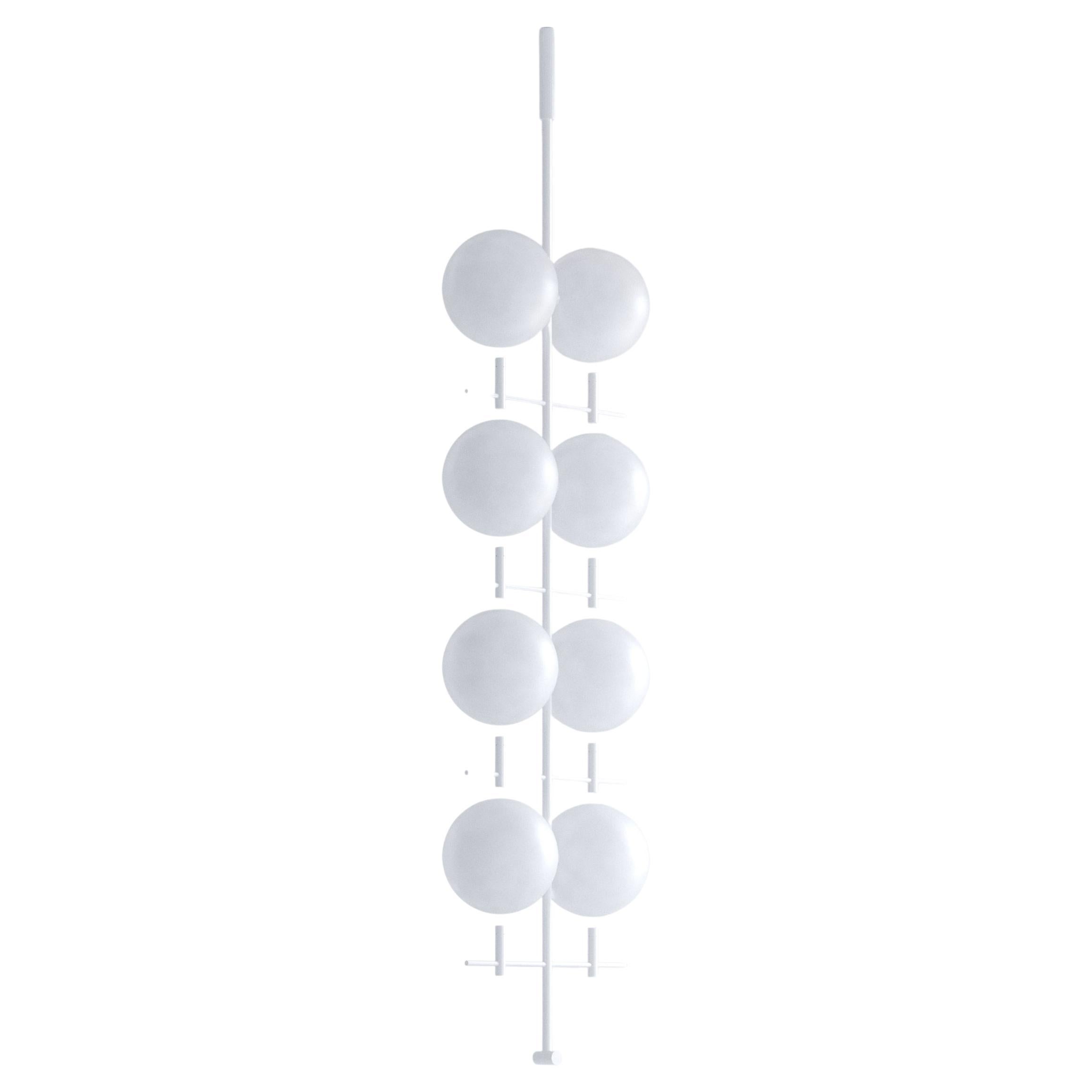 Luna Luminaire / Chandelier Vertical I08 in Matte White For Sale