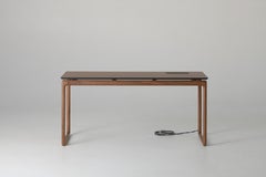 Luna Lux Foco Desk in Walnut Veneer by PANOPTIKUM COLLECTIONS