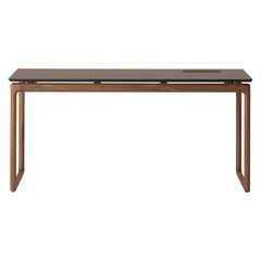 Luna Lux Foco Desk in Walnut Veneer by PANOPTIKUM COLLECTIONS
