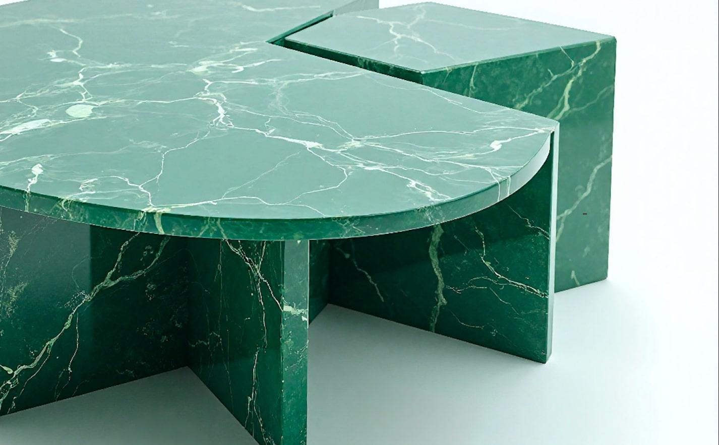 Mid-Century Modern Table basse Luna d'inspiration mi-siècle par Artisanal en vente