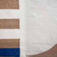 Luna Mod Blu Tappeto moderno in lana intrecciata a mano, Tappeto e Durrie