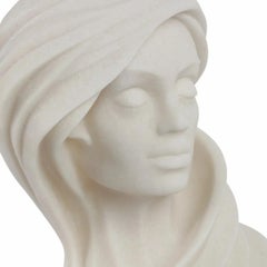 Luna Modern Imported Stone Resin Sculpted Female Bust, Made-to-Order, New
