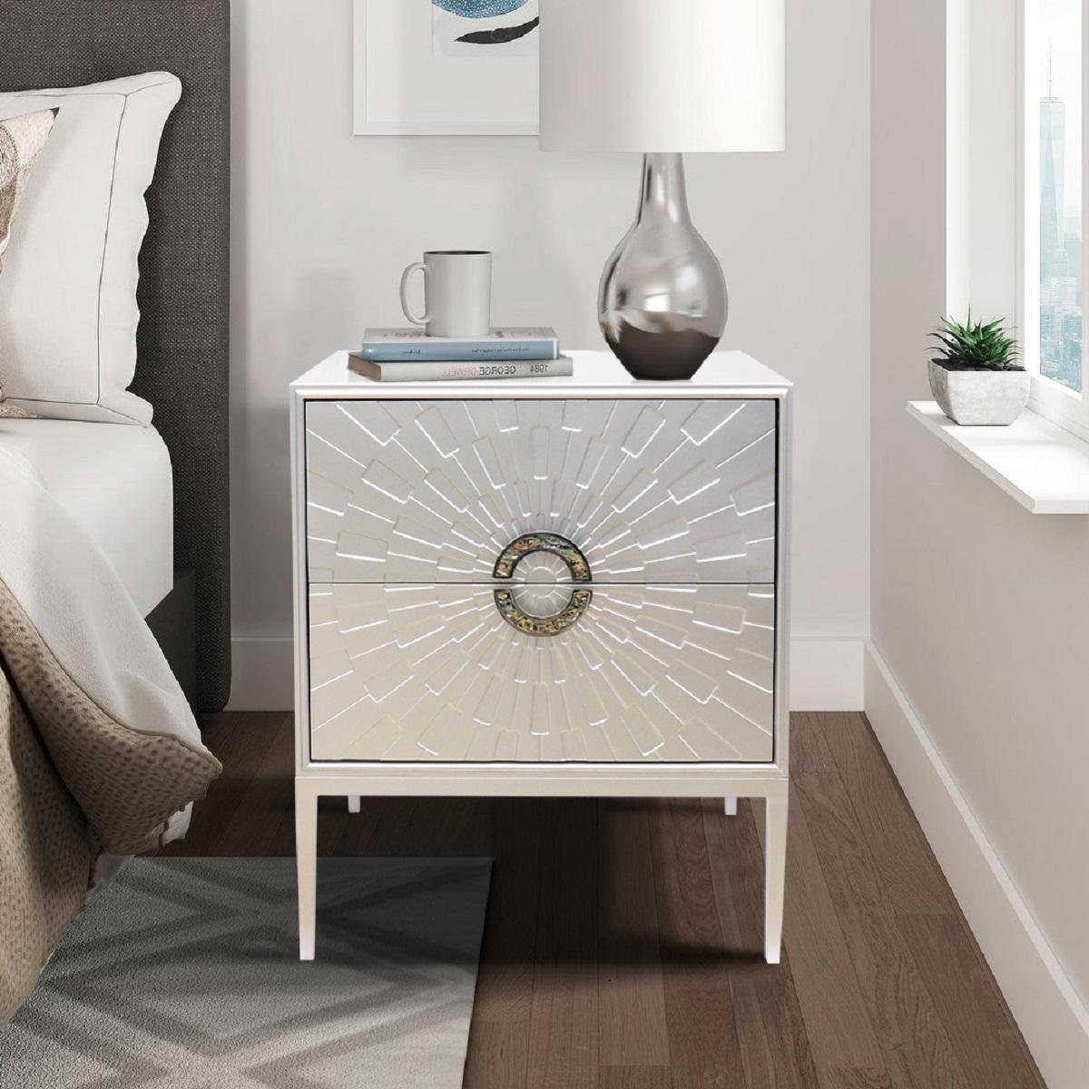 Pasargad Home Luna Nightstand  For Sale 4