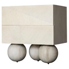 LUNA NIGHTSTAND - Bleached White Oak SHO MODERN