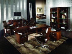 Luna Occasional High arm chair - Brown Leather