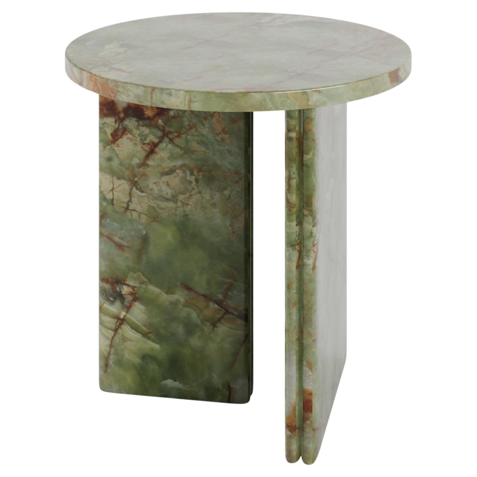 Luna Onyx End Table In Green Onyx For Sale