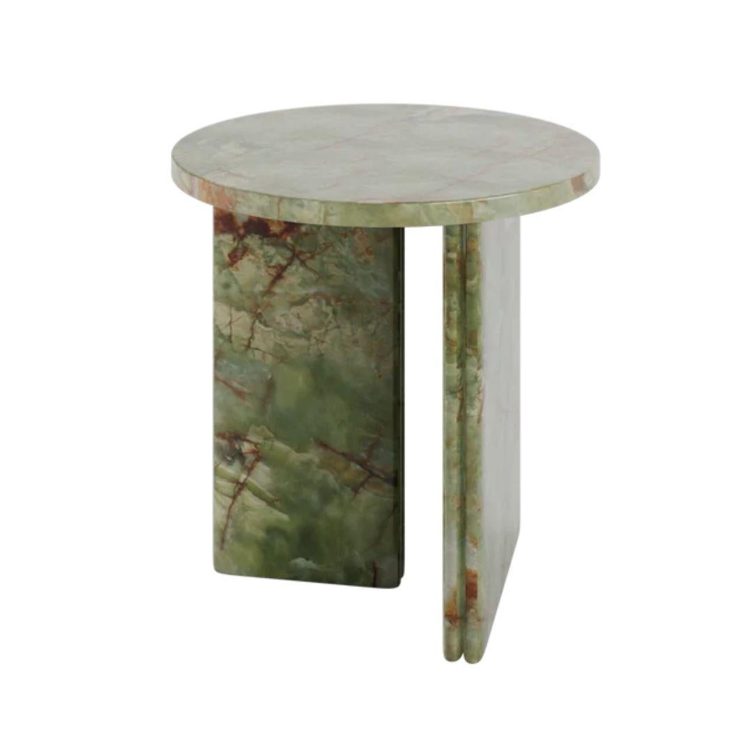 Indian Luna Onyx End Tables and Coffee Table - Set Of Two For Sale