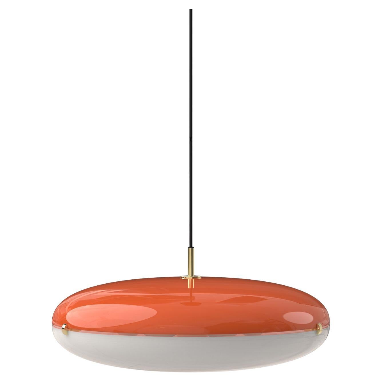 Lampe à suspension orange Luna de Gio Ponti en vente