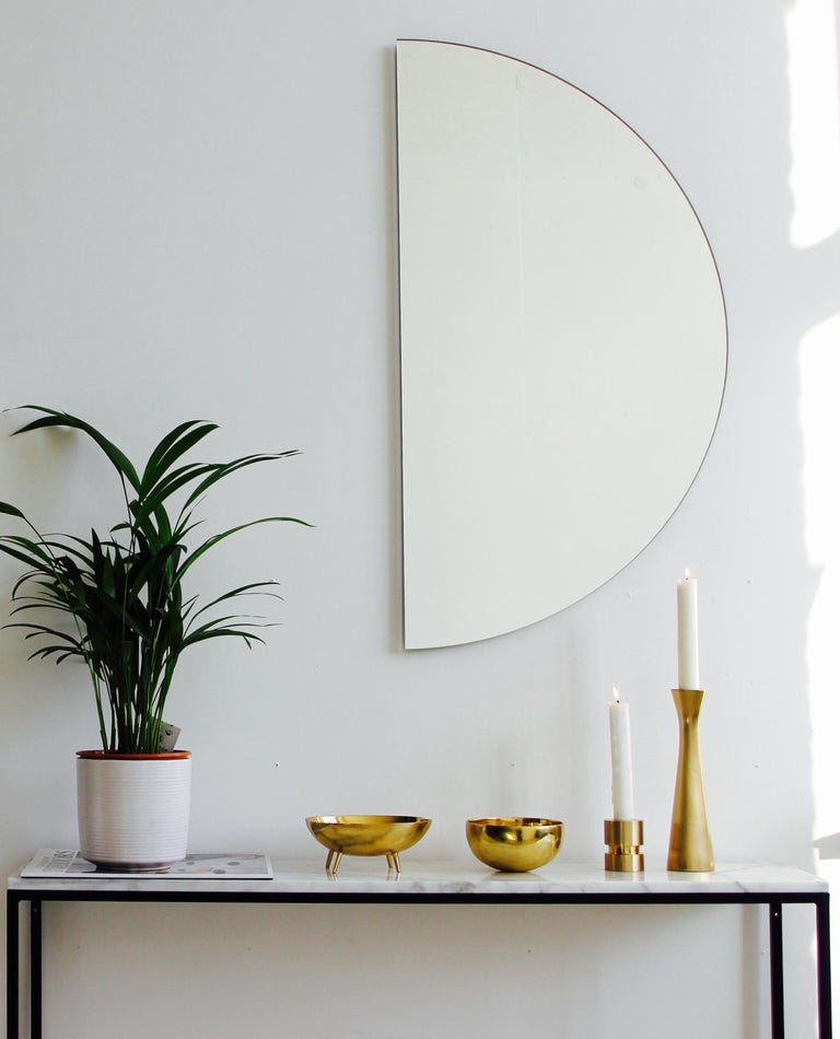 Silver Tinted Luna HalfMoon Orbis™ Mirror ( 1 piece) Frameless Extra