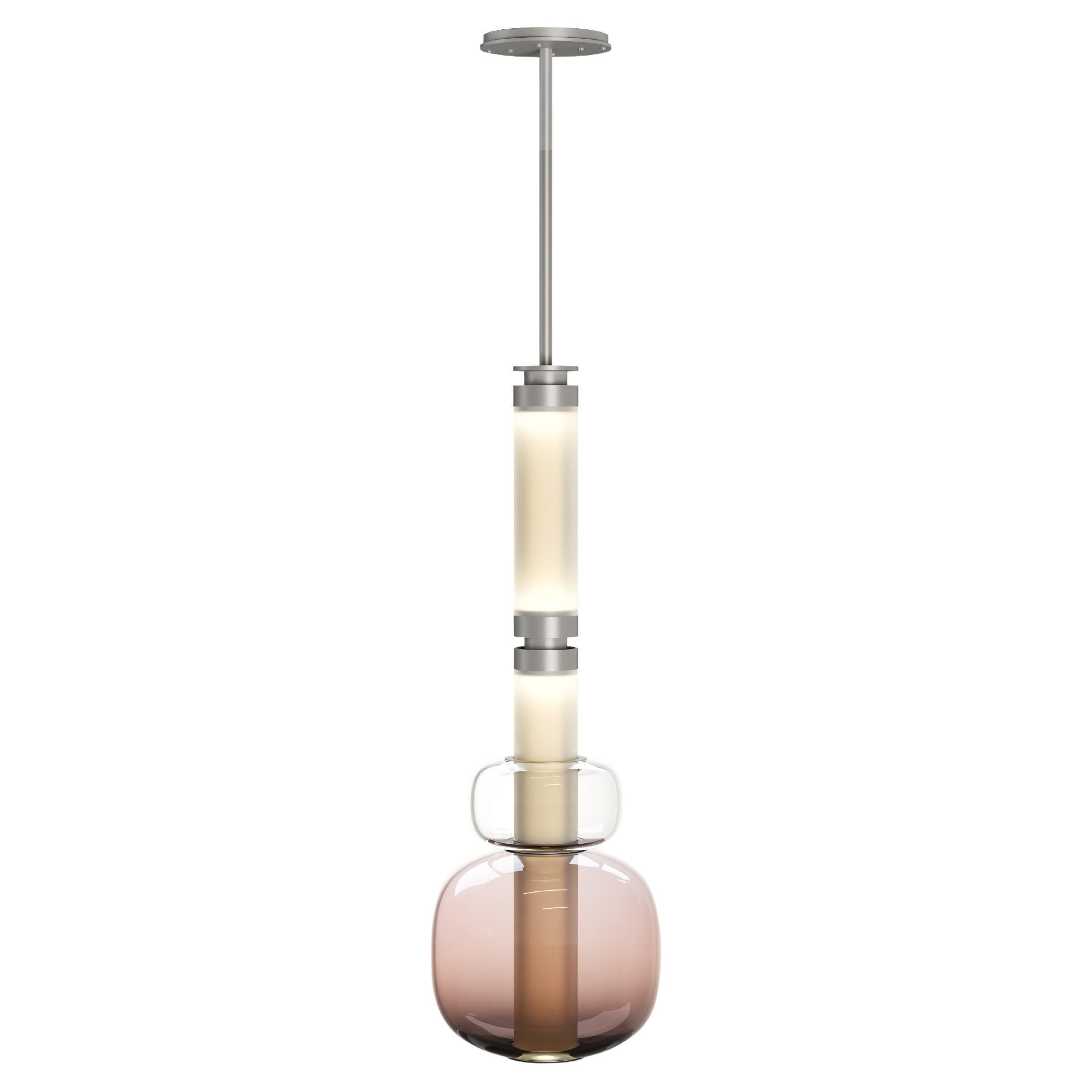 Customizable Luna Pendant in Glass and Metal by Gabriel Scott