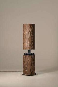 Luna Platan Bar in Sycamore Veneer & Glass by PANOPTIKUM COLLECTIONS