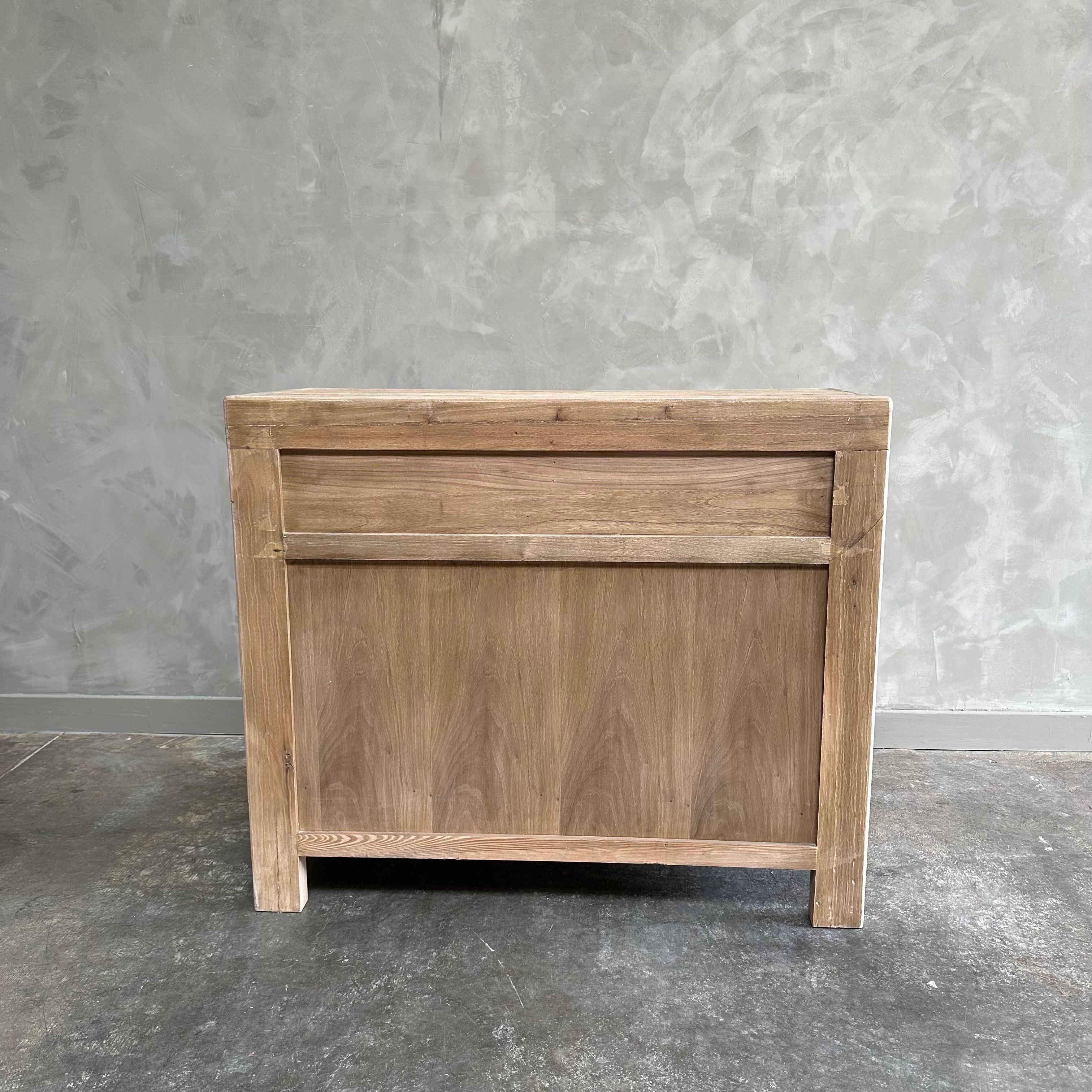 Luna Reclaimed Elm Wood Cabinet with Drawers In New Condition For Sale In Brea, CA