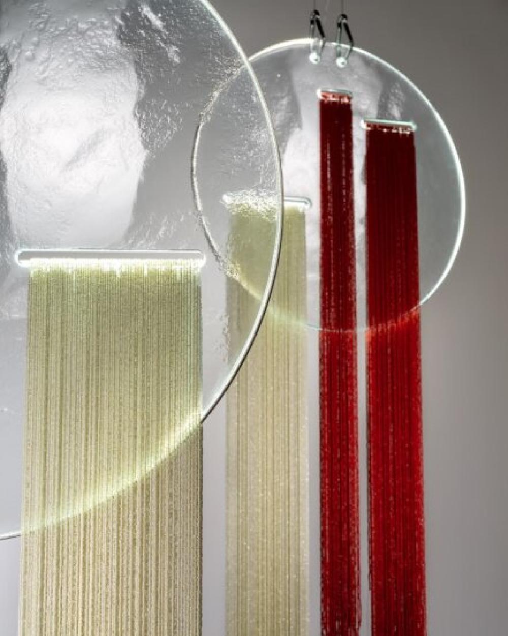 Italian LUNA ROSSA Large pendant lamp by Andrea Anastasio for Wonderglass For Sale