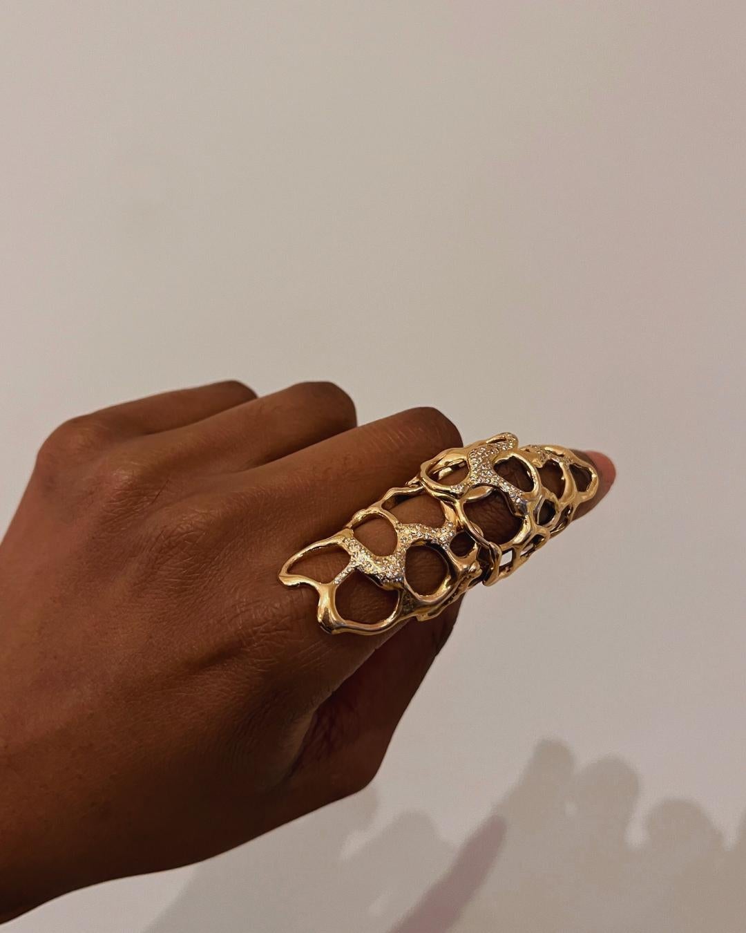 Luna Scamuzzi for Lucifer vir Honestus Diamond and 18K Rose Gold Ring For Sale 1