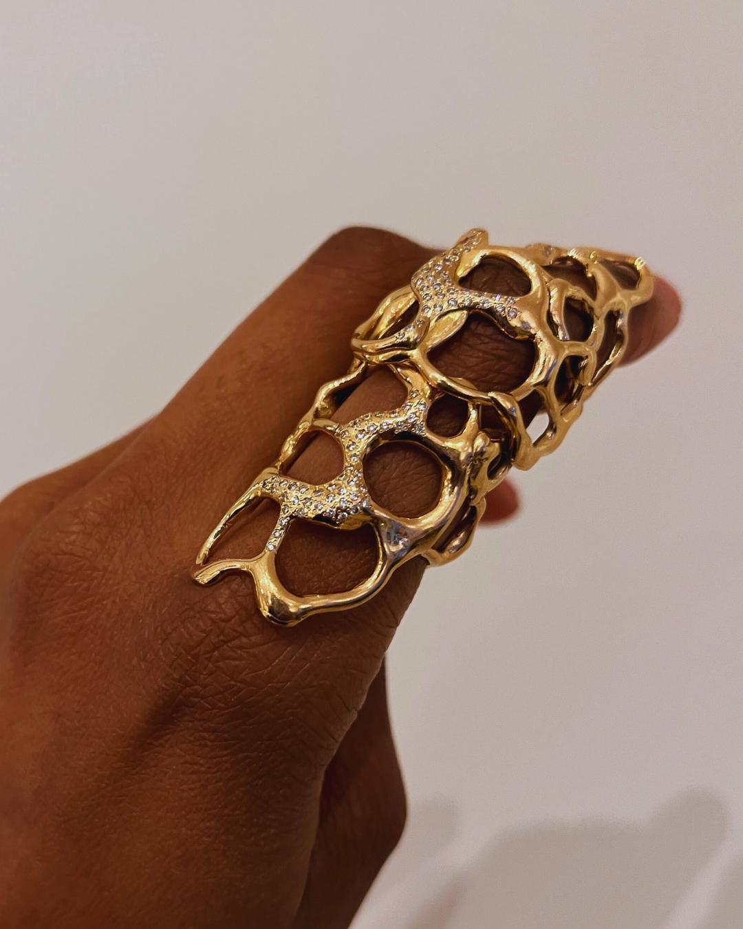 Luna Scamuzzi for Lucifer vir Honestus Diamond and 18K Rose Gold Ring For Sale 3