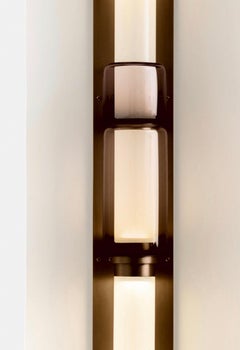 Luna Sconce with Bead in Satin Bronze