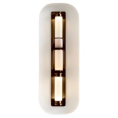 Luna Sconce with Bead in Satin Bronze