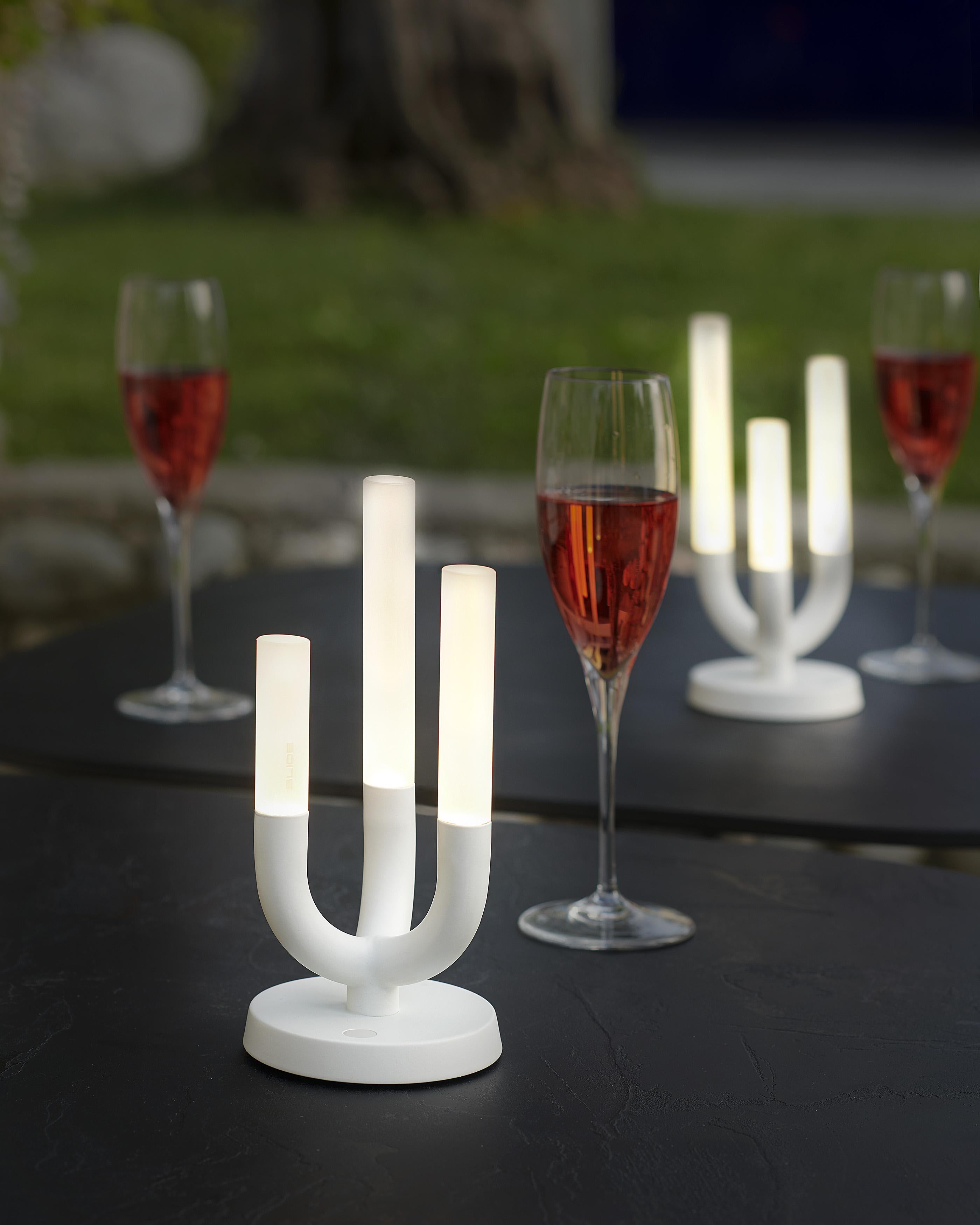 Luna Table Lamp by Antonio Lanzillo & Partners
Dimensions: D 10 x W 10 x H 23 cm.
Materials: Plexiglass and metal.

This product is suitable for indoor and outdoor use. All our lamps can be wired according to each country. If sold to the USA it will