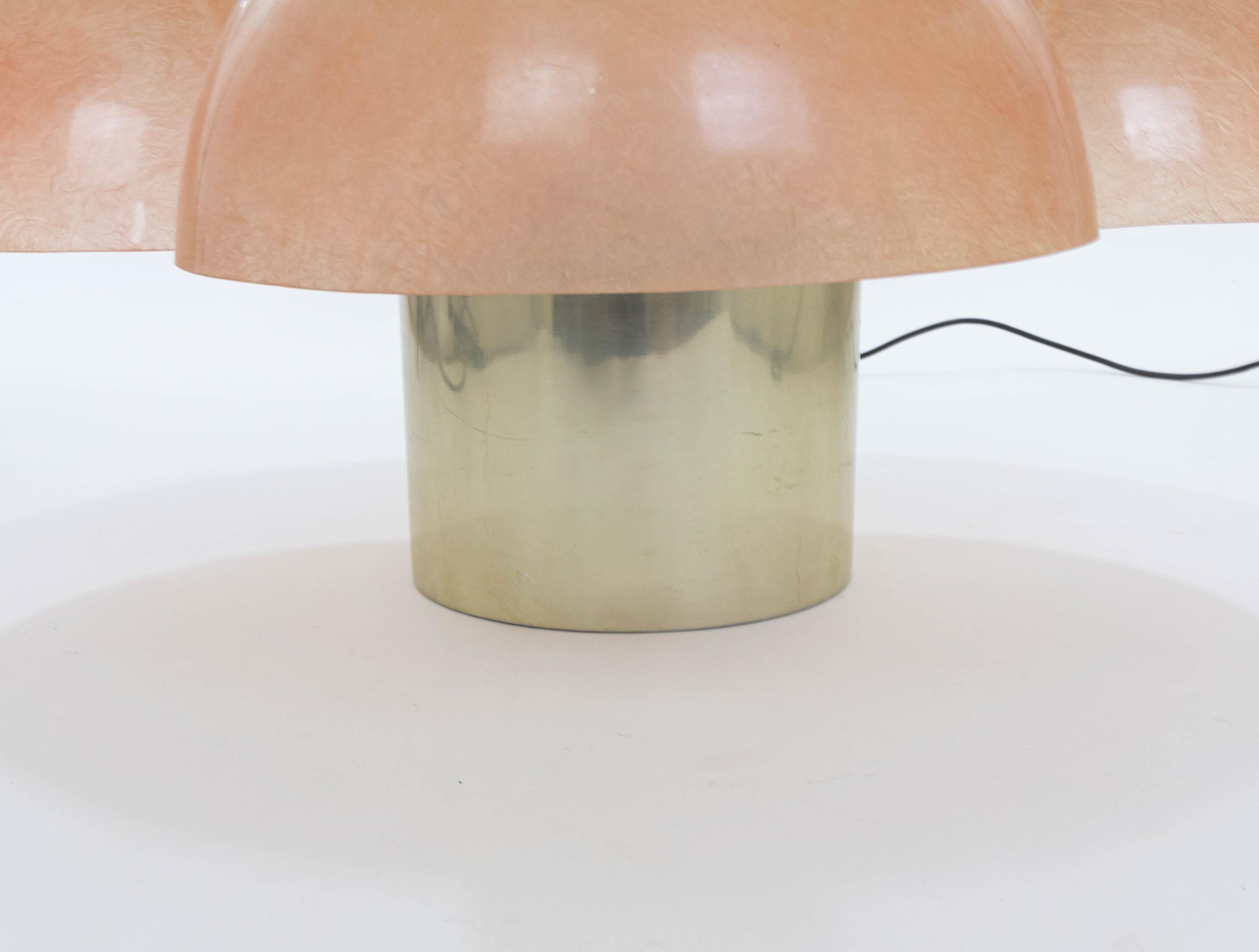Metal Luna table lamp by Gian Emilio, Piero & Anna Monti for Candle, 1960s