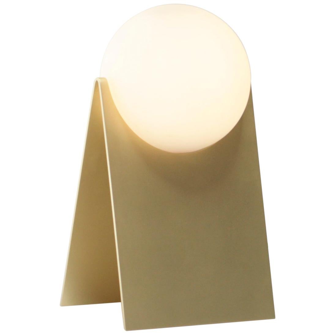 LUNA Table Lamp in Brass and Hand Blown Glass by Estudio Persona