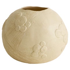 Vaso Luna - Vaso in ceramica smaltata intagliata a mano