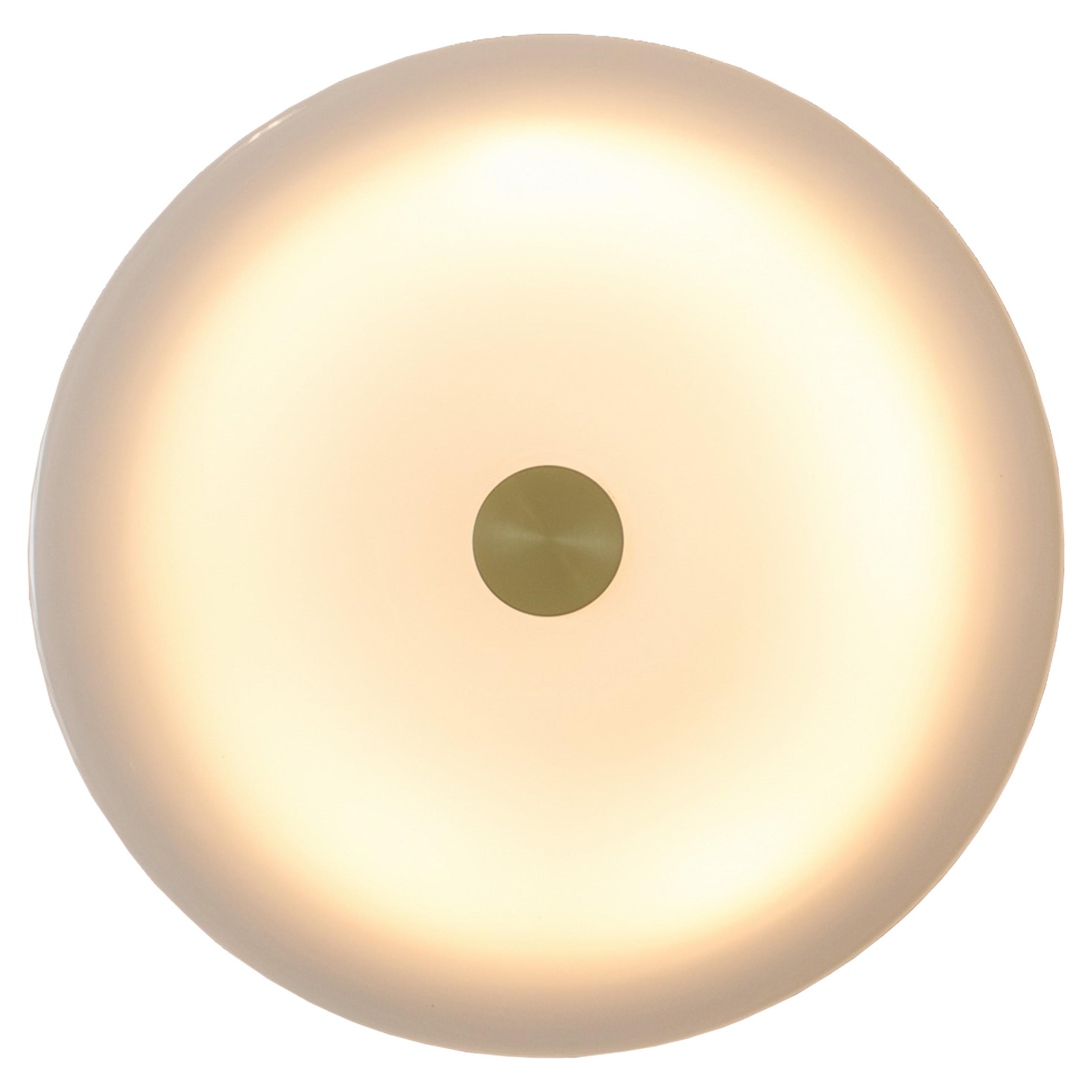 Luna Wall Sconce, Hand-Blown Glass Diffuser For Sale