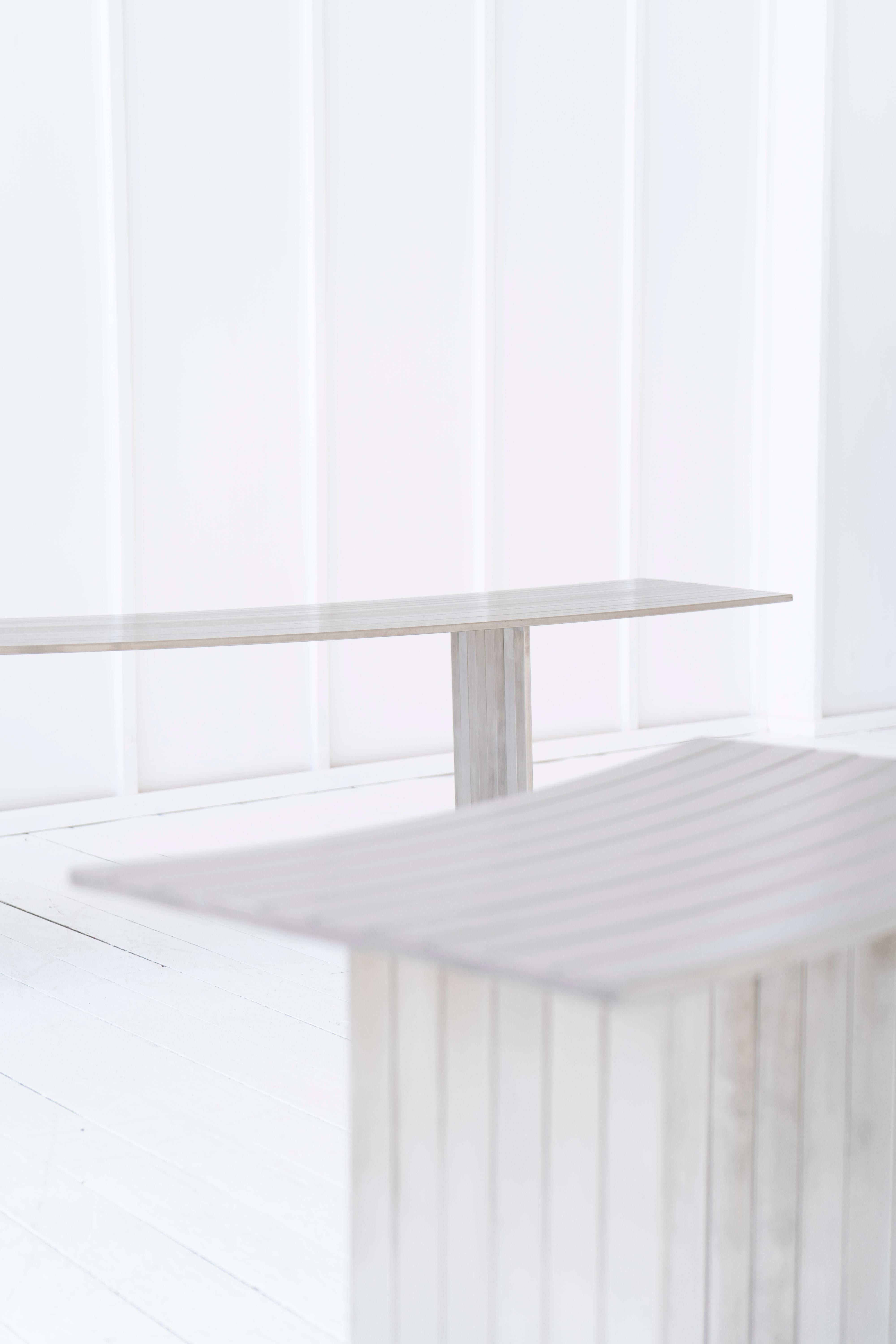 Lunae Contemporary Bench in Stainless Steel 5