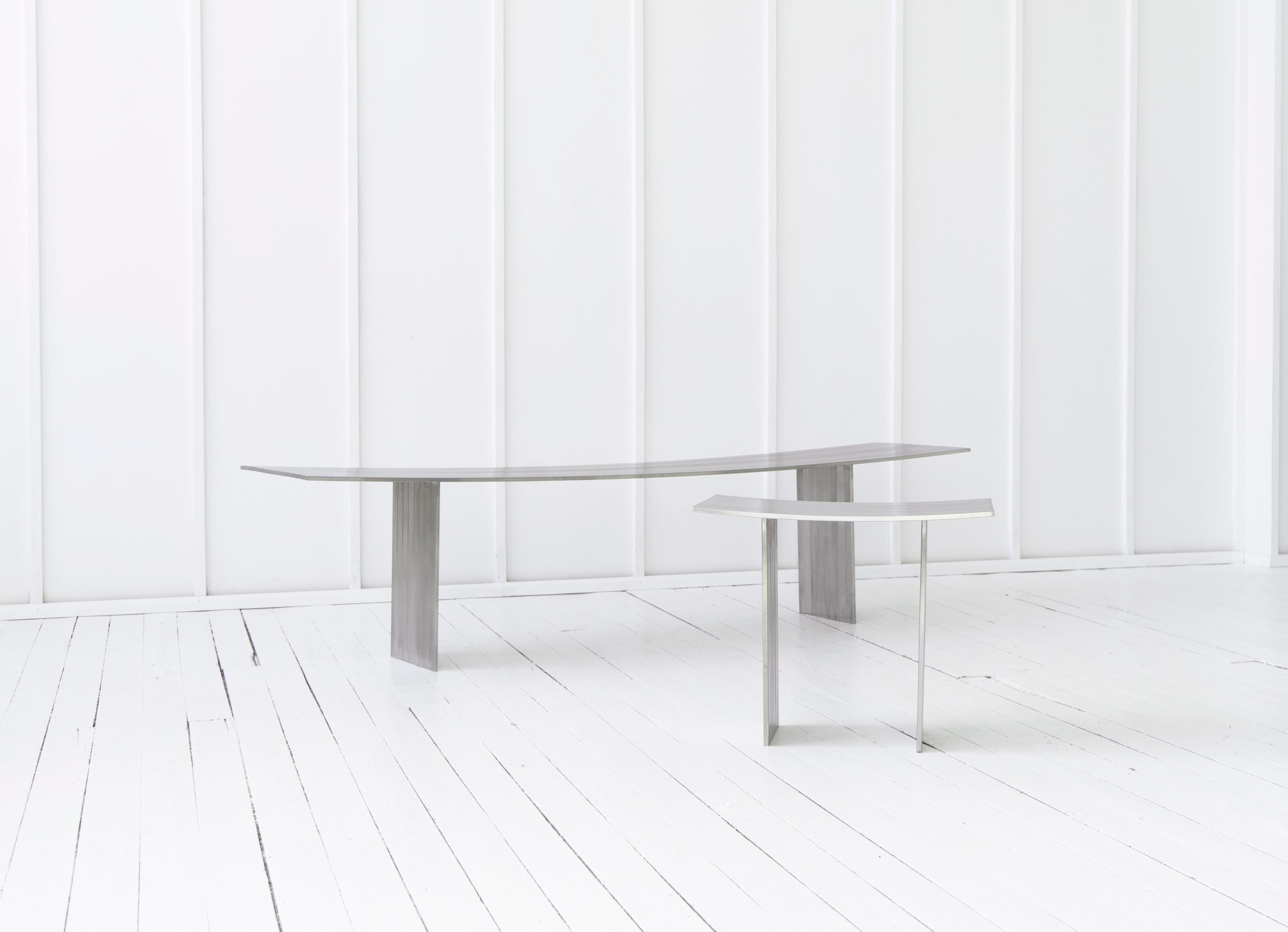 Lunae Contemporary Bench in Stainless Steel In New Condition In London, GB