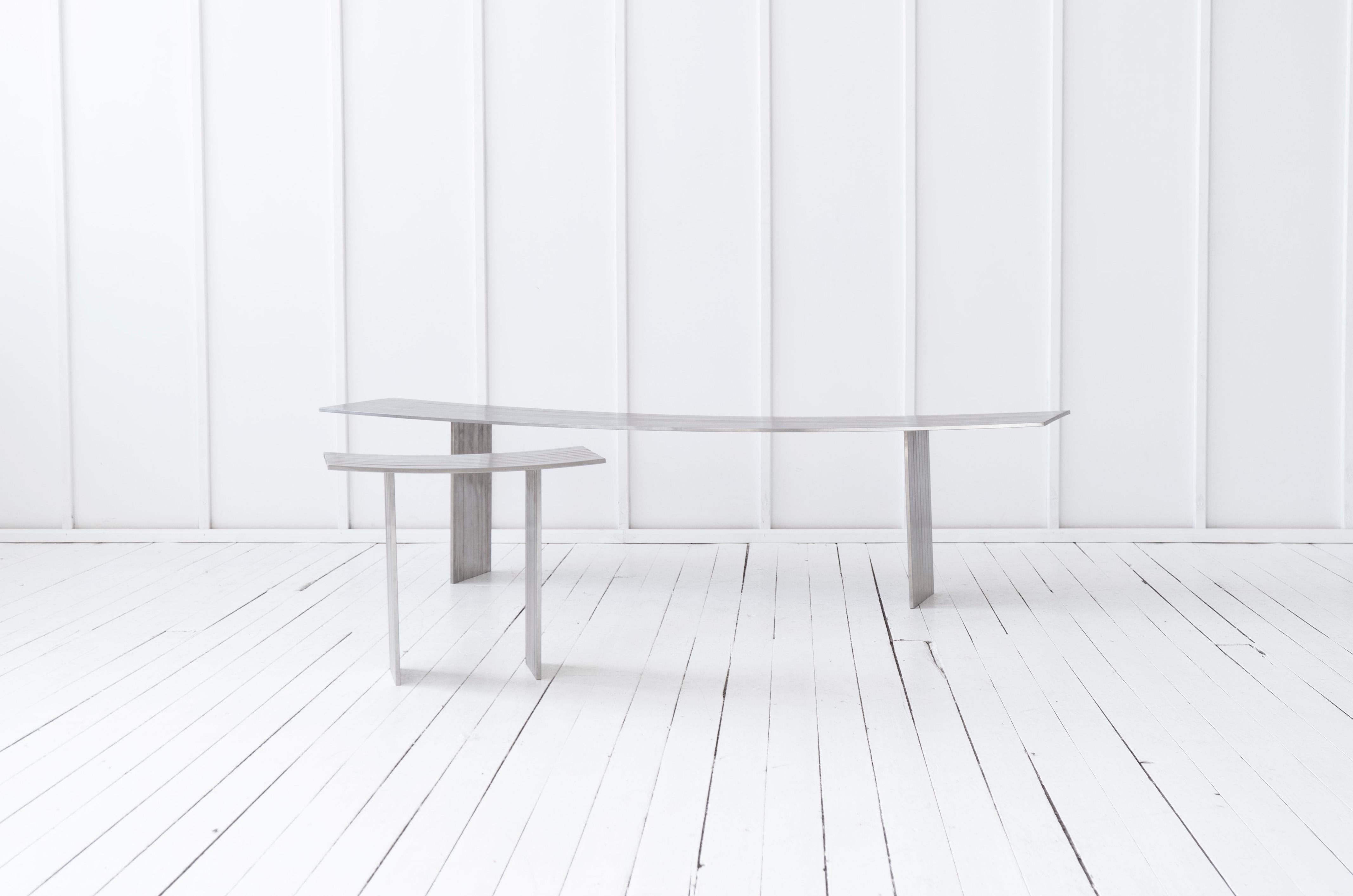 Lunae Contemporary Bench in Stainless Steel 3