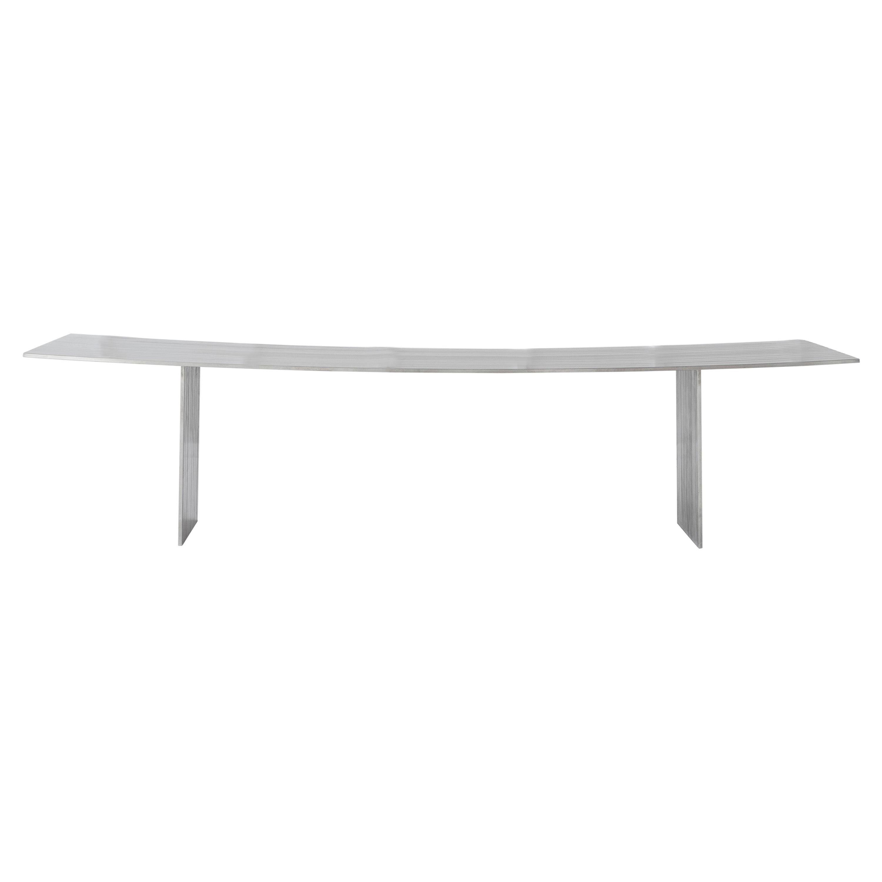 Lunae Contemporary Bench in Stainless Steel