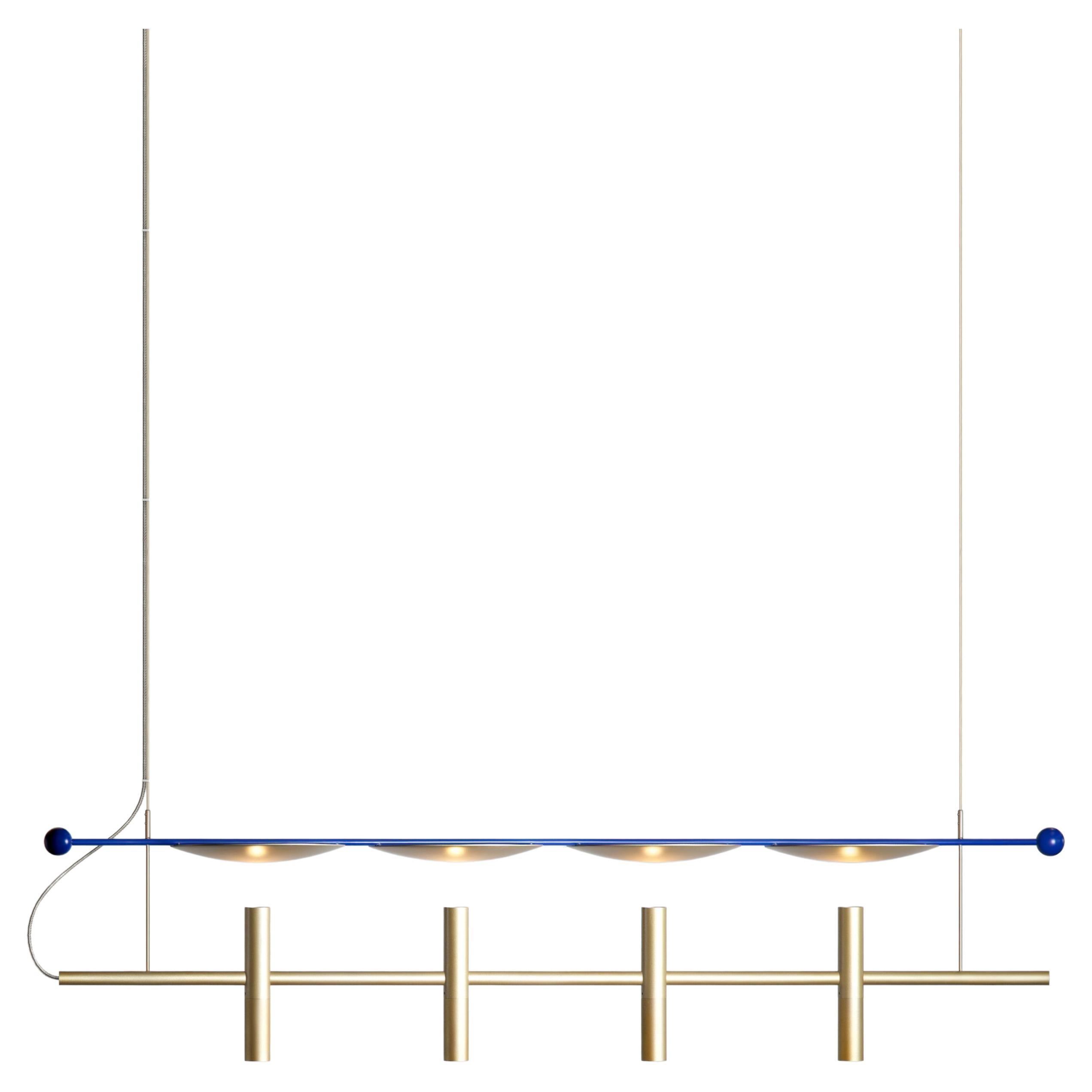 Lunae Luminaire / Chandelier Horizontal I04 in Gold For Sale