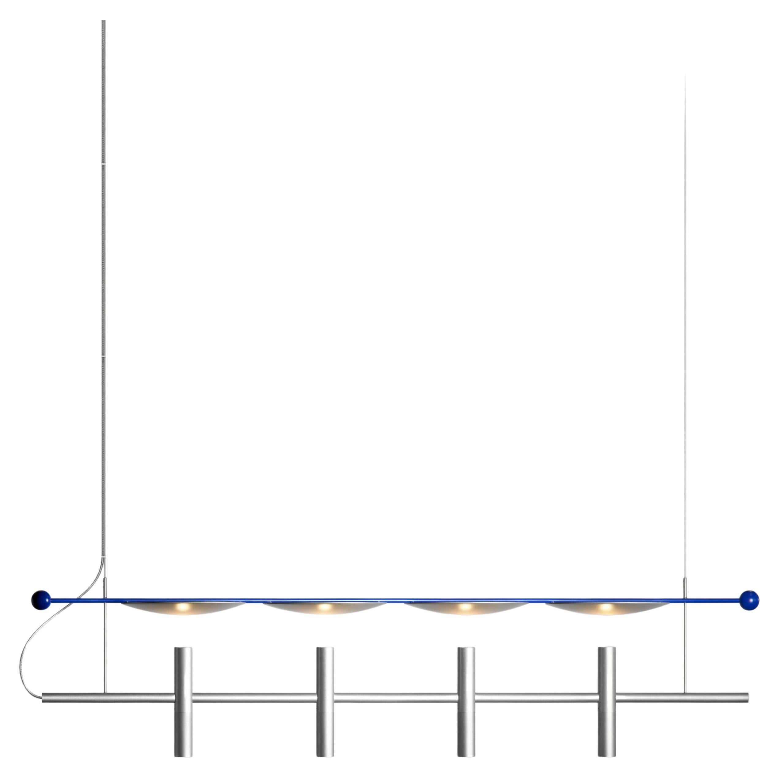 Luminaire / lustre Lunae Horizontal I04 en argent en vente