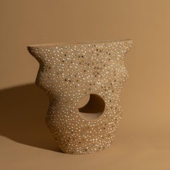 Scultura in ceramica vibrante Lunae Spot Raku Clay di Stephanie Phillips