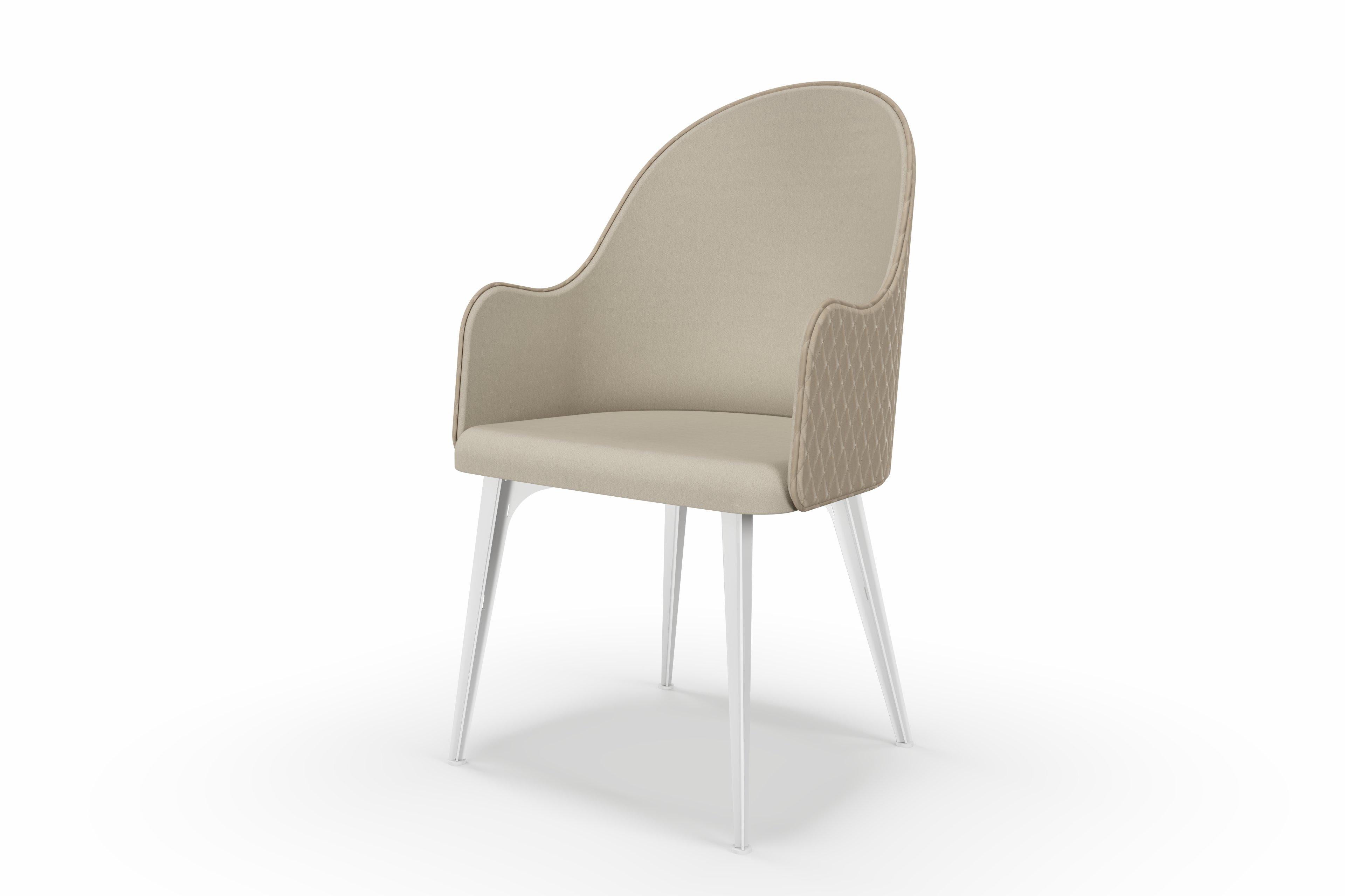 Lunana gepolsterter Sessel mit Stahlbeinen im Angebot 6