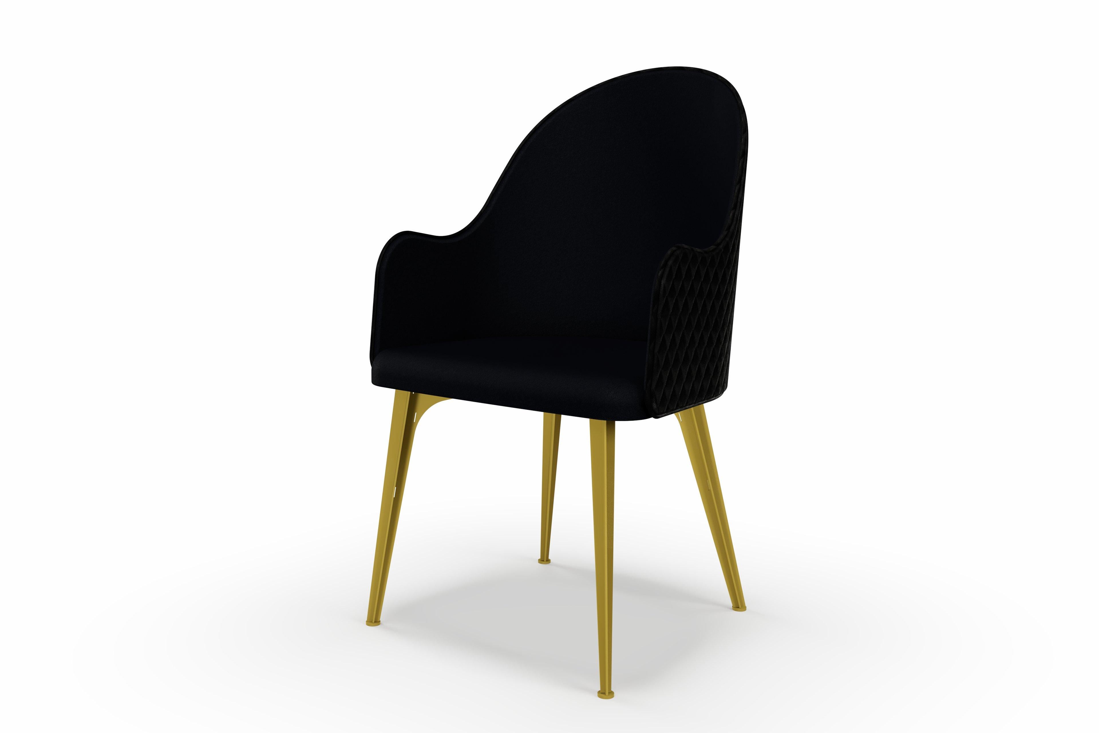 Lunana gepolsterter Sessel mit Stahlbeinen im Zustand „Neu“ im Angebot in Pretoria, ZA
