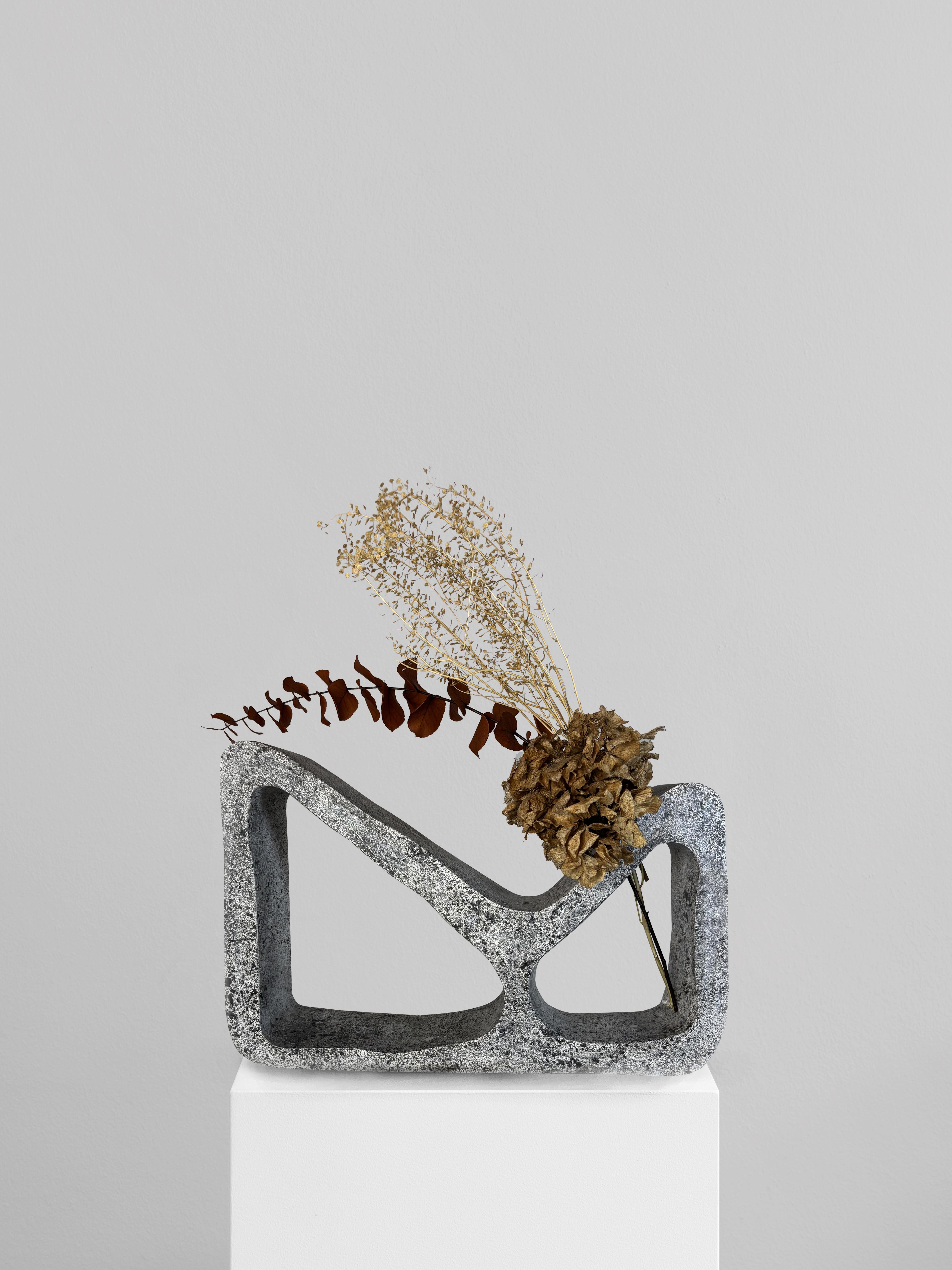 Post-Modern Lunapark Grey Vase by Erica Zanella For Sale