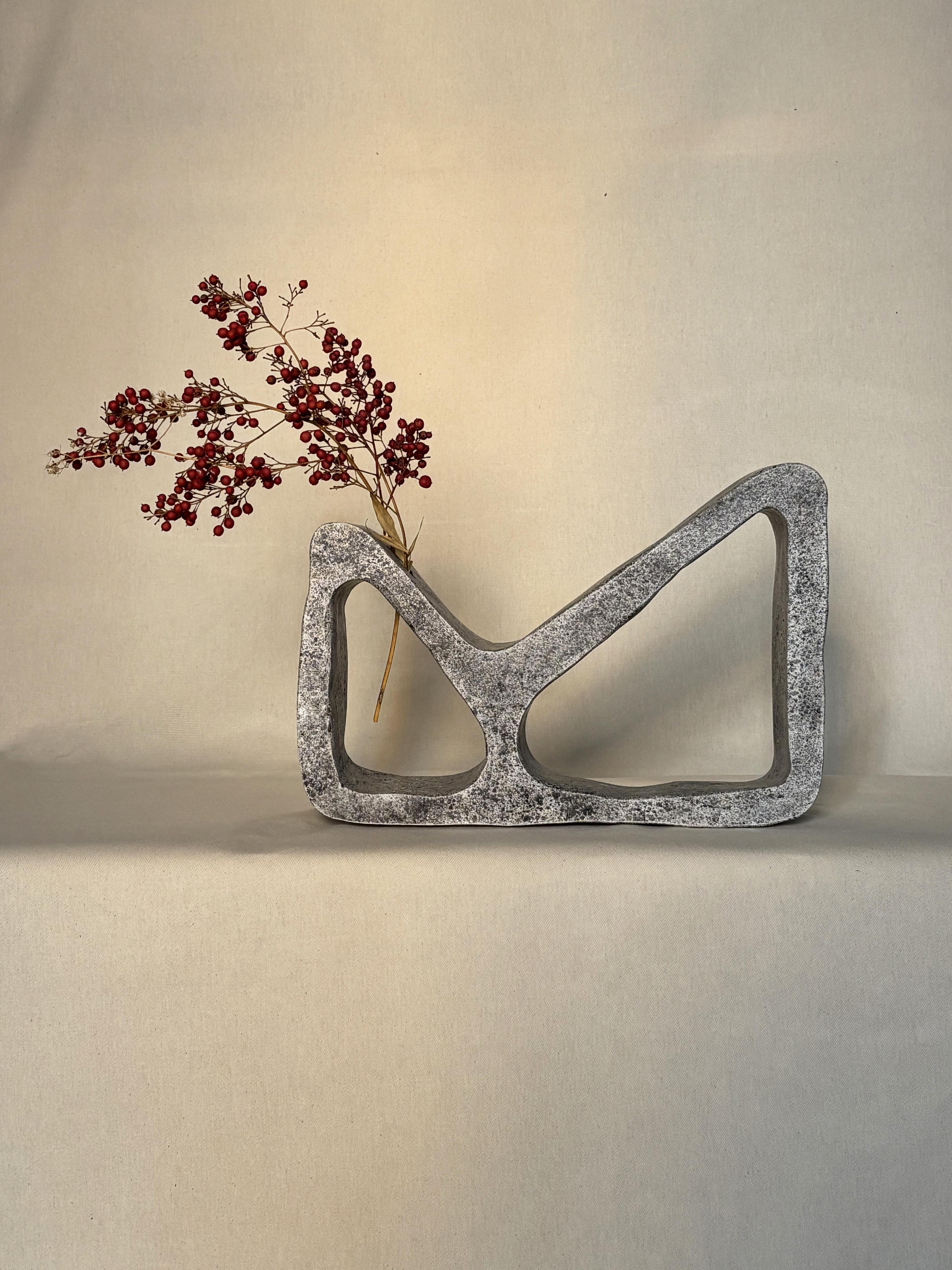 Italian Lunapark Grey Vase by Erica Zanella For Sale