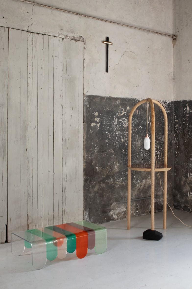 Lunapark Multicolor Striped Murano Glass Coffee Table In New Condition For Sale In Roma, IT