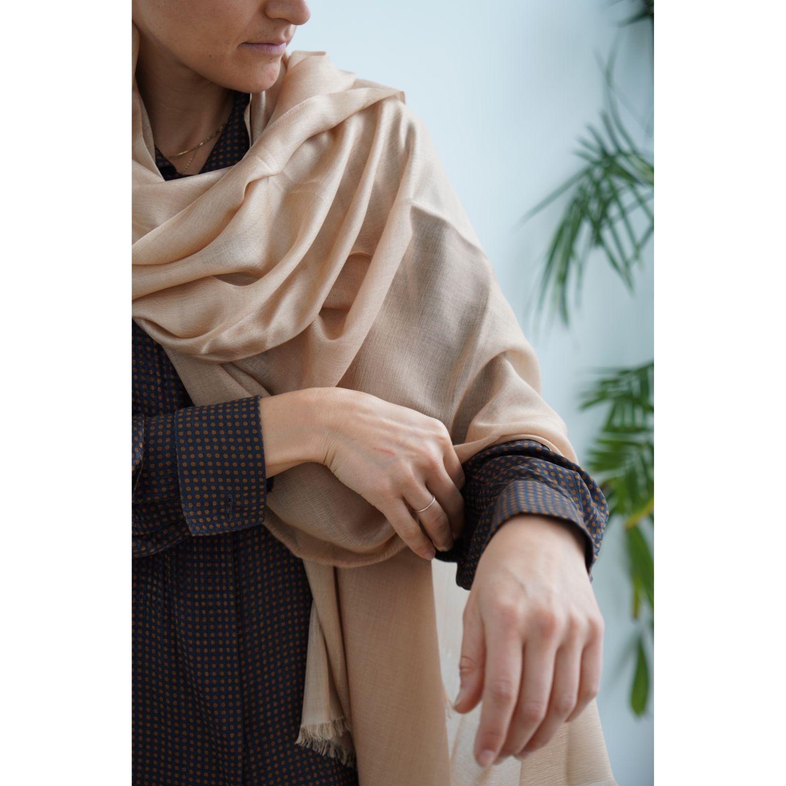 Custom design by Studio Variously, LUNAR scarf / wrap / shawl is a finely handwoven piece by master artisans in Nepal.

A sustainable design brand based out of Michigan, Studio Variously exclusively collaborates with artisan communities to restore