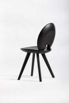 Lunar Chair, Charcoal Black Monkey Pod Wood