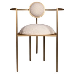 Lunar Cream Bouclé Chair by Bohinc Studio