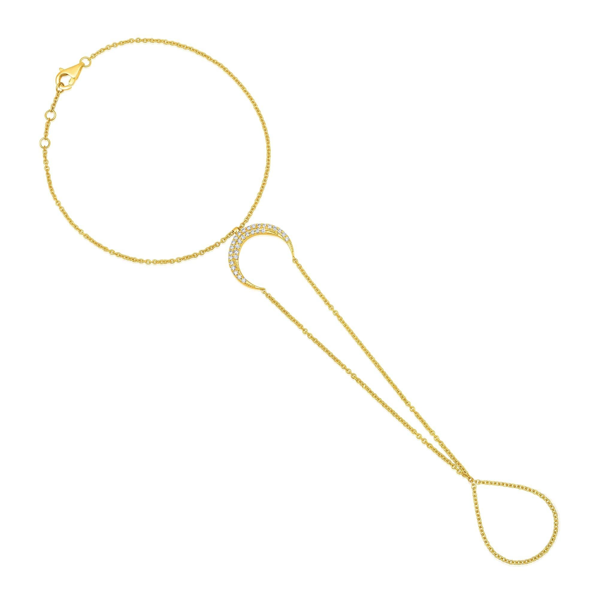 Moderno Catena Lunar Grace 30 Diamonds in oro 14K in vendita