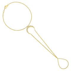 Lunar Grace 30 Diamanten 14K Gold Handkette