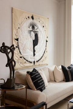 Lunar King Hand Quilted Silk Tapestry