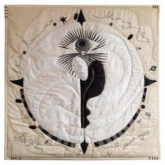 Lunar King Hand Quilted Silk Tapestry
